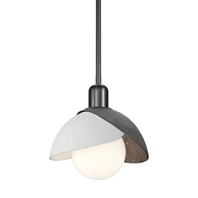 Hubbardton Forge Brooklyn Double Shade Pendant Light - Color: White - Size: