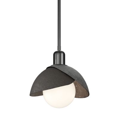 Hubbardton Forge Brooklyn Double Shade Pendant Light - Color: White - Size: