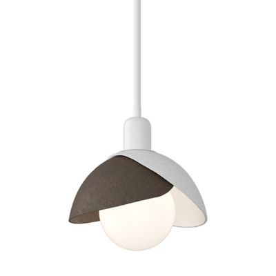 Hubbardton Forge Brooklyn Double Shade Pendant Light - Color: White - Size: