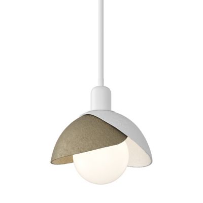 Hubbardton Forge Brooklyn Double Shade Pendant Light - Color: White - Size: