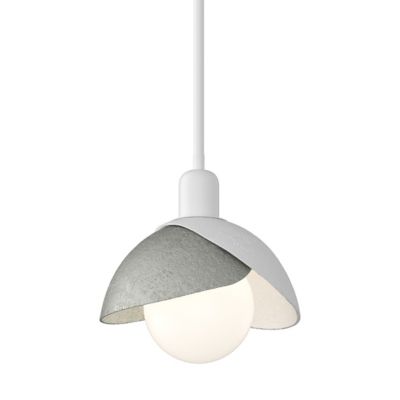 Hubbardton Forge Brooklyn Double Shade Pendant Light - Color: White - Size: