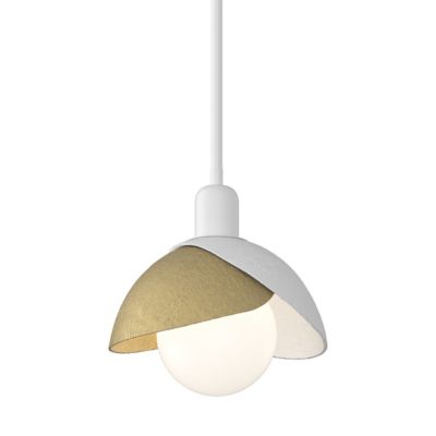 Hubbardton Forge Brooklyn Double Shade Pendant Light - Color: White - Size: