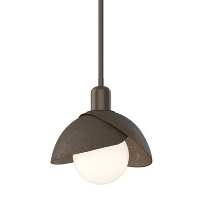 Hubbardton Forge Brooklyn Double Shade Pendant Light - Color: White - Size: