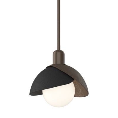 Hubbardton Forge Brooklyn Double Shade Pendant Light - Color: White - Size: