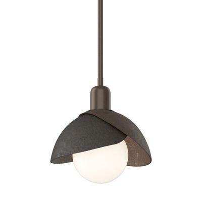 Hubbardton Forge Brooklyn Double Shade Pendant Light - Color: White - Size: