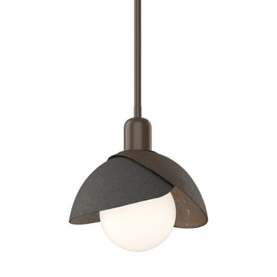 Hubbardton Forge Brooklyn Double Shade Pendant Light - Color: White - Size: