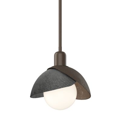 Hubbardton Forge Brooklyn Double Shade Pendant Light - Color: White - Size: