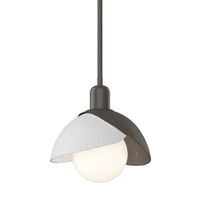 Hubbardton Forge Brooklyn Double Shade Pendant Light - Color: White - Size: