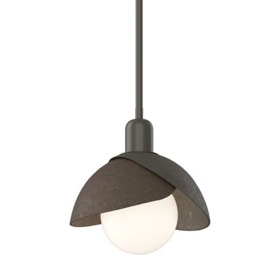 Hubbardton Forge Brooklyn Double Shade Pendant Light - Color: White - Size: