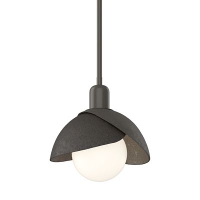 Hubbardton Forge Brooklyn Double Shade Pendant Light - Color: White - Size: