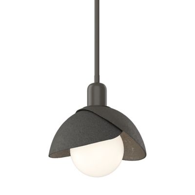 Hubbardton Forge Brooklyn Double Shade Pendant Light - Color: White - Size: