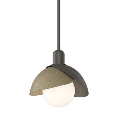 Hubbardton Forge Brooklyn Double Shade Pendant Light - Color: White - Size: