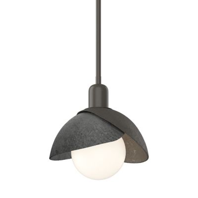 Hubbardton Forge Brooklyn Double Shade Pendant Light - Color: White - Size: