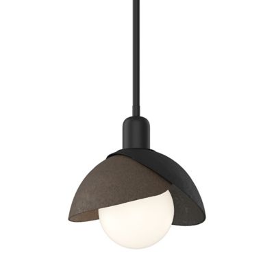 Hubbardton Forge Brooklyn Double Shade Pendant Light - Color: White - Size: