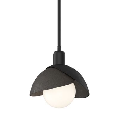 Hubbardton Forge Brooklyn Double Shade Pendant Light - Color: White - Size: