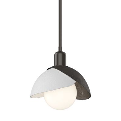 Hubbardton Forge Brooklyn Double Shade Pendant Light - Color: White - Size: