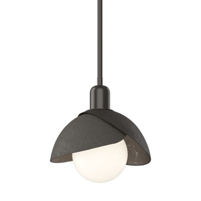 Hubbardton Forge Brooklyn Double Shade Pendant Light - Color: White - Size: