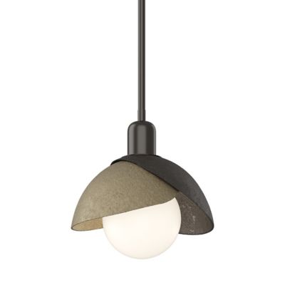 Hubbardton Forge Brooklyn Double Shade Pendant Light - Color: White - Size: