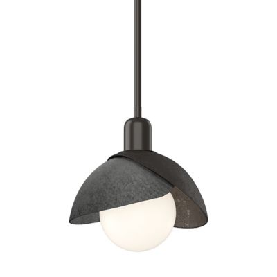 Hubbardton Forge Brooklyn Double Shade Pendant Light - Color: White - Size: