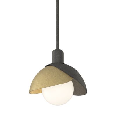 Hubbardton Forge Brooklyn Double Shade Pendant Light - Color: White - Size: