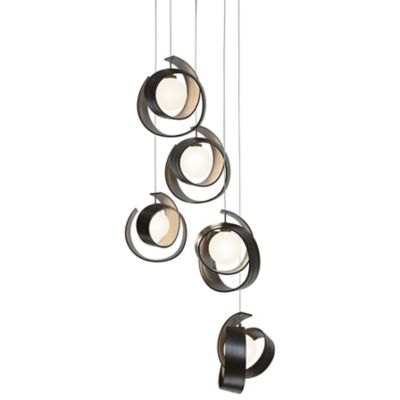 Hubbardton Forge Riza Multi-Light Pendant Light - Color: Bronze - Size: 5 l