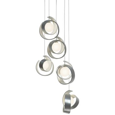 Hubbardton Forge Riza Multi-Light Pendant Light - Color: Silver - Size: 5 l