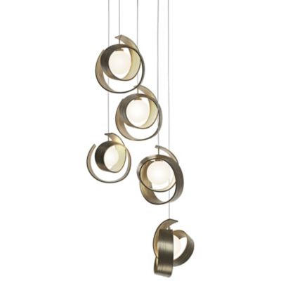 Hubbardton Forge Riza Multi-Light Pendant Light - Color: Gold - Size: 5 lig