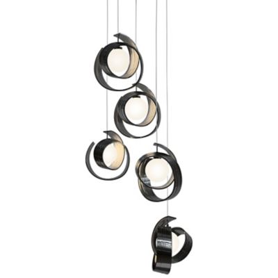 Hubbardton Forge Riza Multi-Light Pendant Light - Color: Black - Size: 5 li