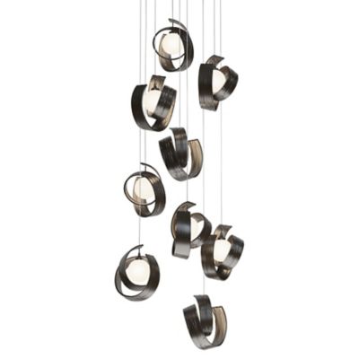 Hubbardton Forge Riza Multi-Light Pendant Light - Color: Bronze - Size: 9 l