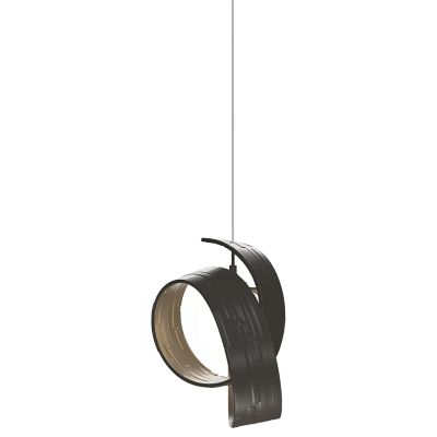 Hubbardton Forge Riza Low Voltage Pendant Light - Color: Grey - Size: 1 lig