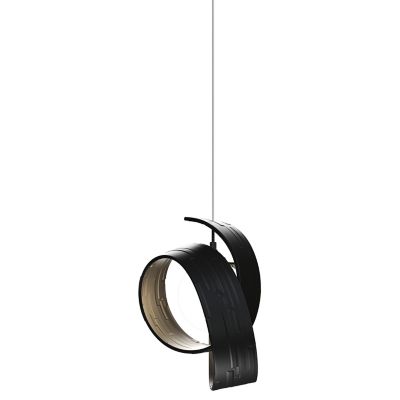 Hubbardton Forge Riza Low Voltage Pendant Light - Color: Black - Size: 1 li