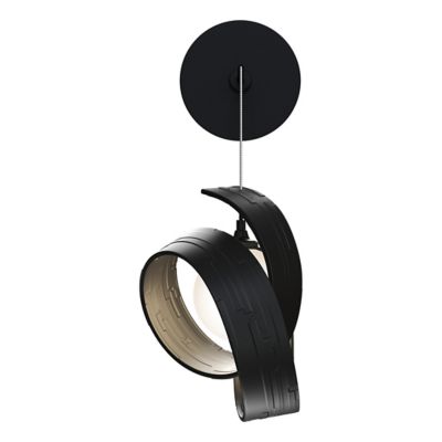 Hubbardton Forge Riza Low Voltage Wall Sconce - Color: Black - Size: 1 ligh