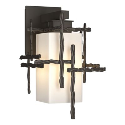 Hubbardton Forge Tura Outdoor Wall Sconce - Color: Grey - Size: Small - 302