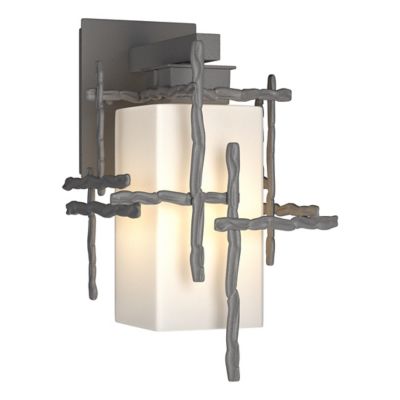 Hubbardton Forge Tura Outdoor Wall Sconce - Color: Silver - Size: Small - 3