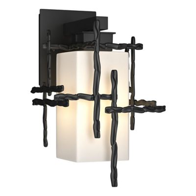 Hubbardton Forge Tura Outdoor Wall Sconce - Color: Black - Size: Small - 30