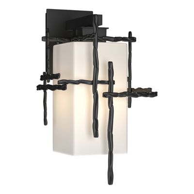 Hubbardton Forge Tura Outdoor Wall Sconce - Color: Black - Size: Medium - 3