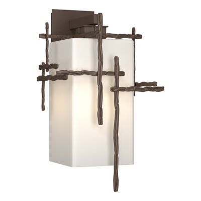 Hubbardton Forge Tura Outdoor Wall Sconce - Color: Bronze - Size: Large - 3