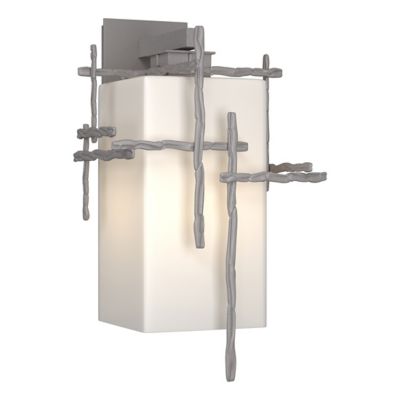 Hubbardton Forge Tura Outdoor Wall Sconce - Color: Silver - Size: Large - 3