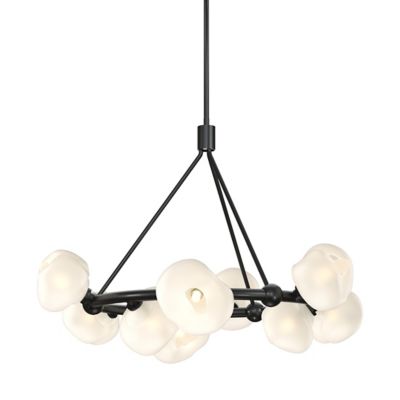 Hubbardton Forge Ume Ring Chandelier - Color: White - Size: 9 light - 13106