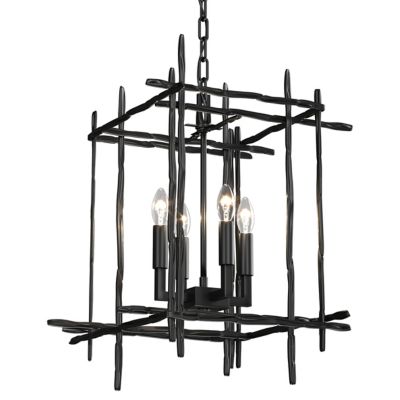 Hubbardton Forge Tura Chandelier - Color: Black - Size: Small - 101315-1010