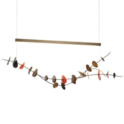 Hubbardton Forge Lily LED Linear Chandelier Light - Color: Black - 139812-1