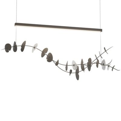 Hubbardton Forge Lily LED Linear Chandelier Light - Color: Grey - 139812-10