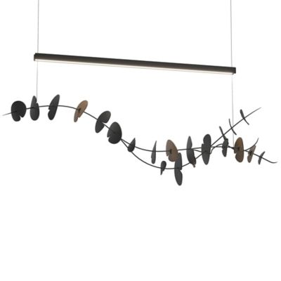 Hubbardton Forge Lily LED Linear Chandelier Light - Color: Black - 139812-1