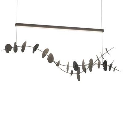 Hubbardton Forge Lily LED Linear Chandelier Light - Color: Grey - 139812-10