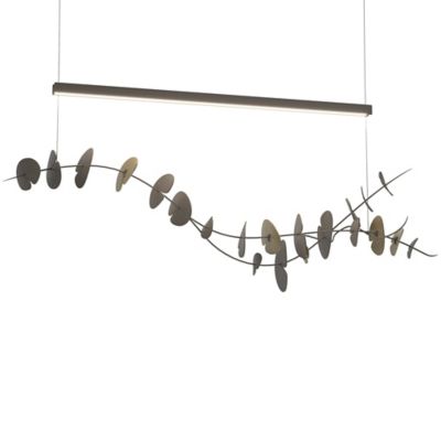 Hubbardton Forge Lily LED Linear Chandelier Light - Color: Grey - 139812-10