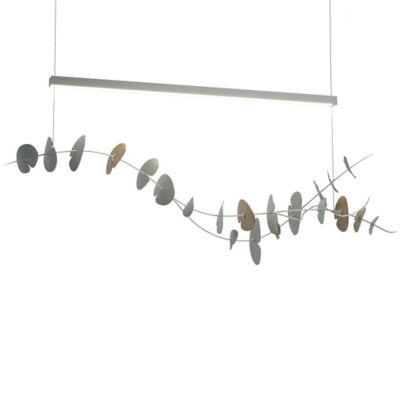 Hubbardton Forge Lily LED Linear Chandelier Light - Color: Silver - 139812-