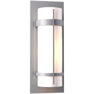 Hubbardton Forge Banded Coastal Outdoor Wall Sconce - Color: Silver - Size: