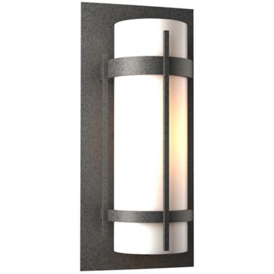 Hubbardton Forge Banded Coastal Outdoor Wall Sconce - Color: Silver - Size: