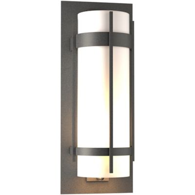 Hubbardton Forge Banded Coastal Outdoor Wall Sconce - Color: Silver - Size: