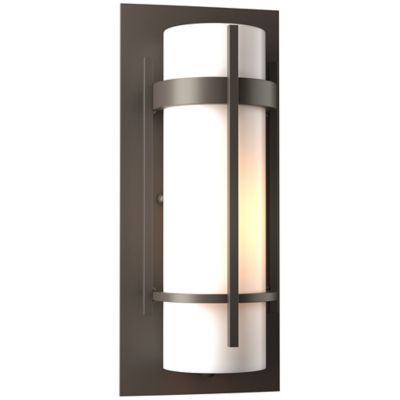 Hubbardton Forge Banded Coastal Outdoor Wall Sconce - Color: Grey - Size: S